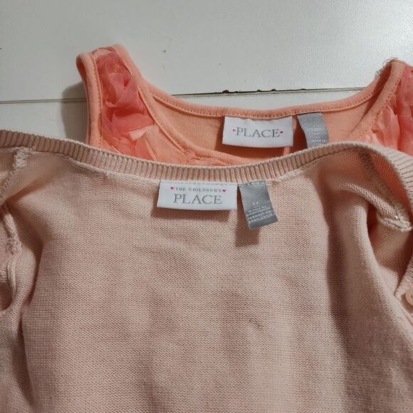 Girls Peach Roses Floral Formal Elegant Dress, Cardigan, & Headband Set Size 5/6 - Picture 7 of 16